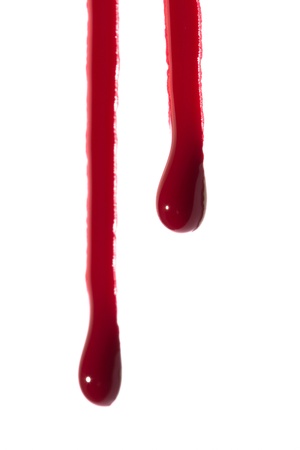 Blood drips close upの写真素材