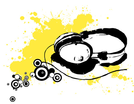 headphonesのイラスト素材