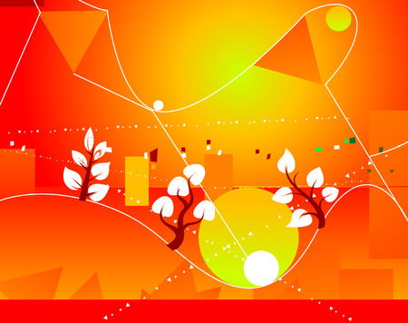 urban backgroundのイラスト素材