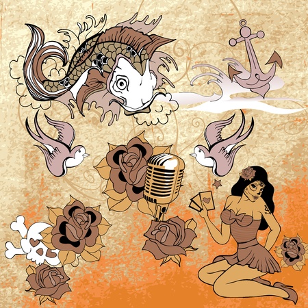 artistic backgroundのイラスト素材