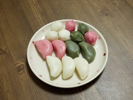 Korean food Songpyeon, Wind tteokの写真素材
