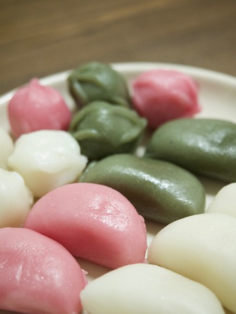 Korean food Songpyeon, Wind tteokの写真素材