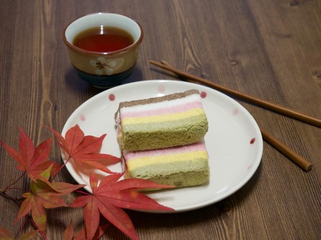 Korean food rainbow rice cakeの写真素材