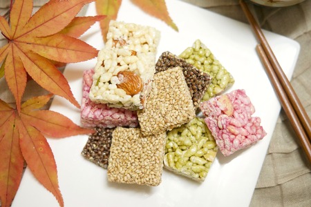 Korean food, Gangjeong (hangwa), Korean traditional cookieの写真素材