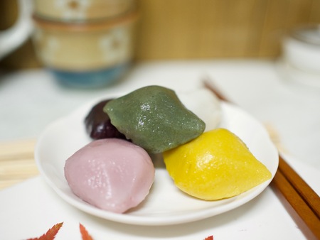 Korean food Songpyeonの写真素材