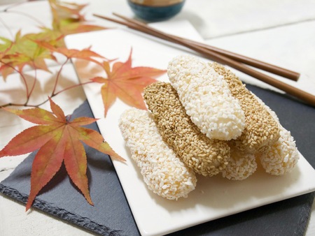 Korean traditional cookie yugwaの写真素材