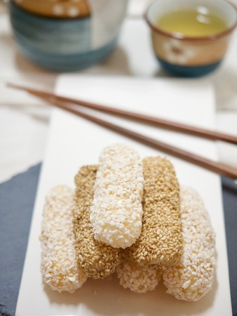 Korean traditional cookie yugwaの写真素材