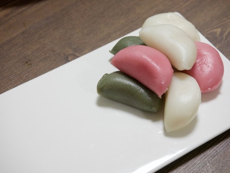 Korean food Songpyeon, Wind tteokの写真素材
