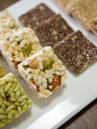 Korean traditional snacks Sweet Rice Puffs, Gangjeongの写真素材