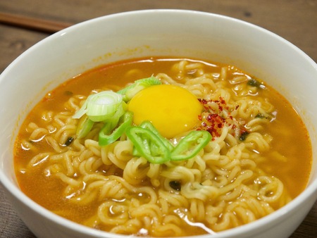 Korean food ramenの写真素材