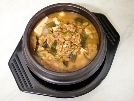 Korean food Chungkukjangの写真素材