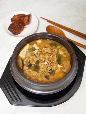 Korean food Chungkukjangの写真素材