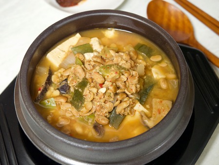 Korean food Chungkukjangの写真素材