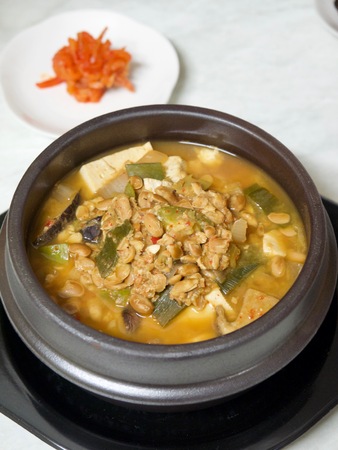 Korean food Chungkukjangの写真素材