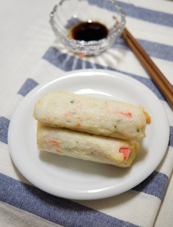 Asian food fish cake, fish pasteの写真素材