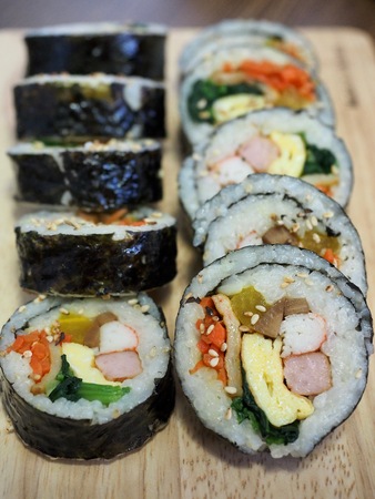 Korean food Vegetable kimbapの写真素材