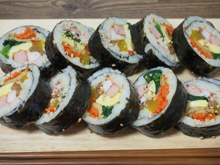 Korean food Vegetable kimbapの写真素材
