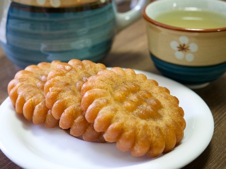 Korean traditional sweets Yakgwa, Honey Cookieの写真素材