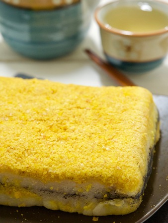 Korean traditional food steamed rice cakeの写真素材