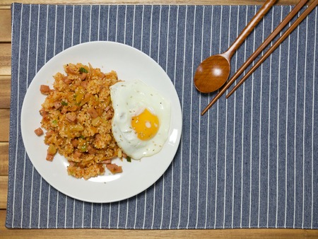 Korean food Kimchi fried riceの写真素材