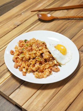 Korean food Kimchi fried riceの写真素材
