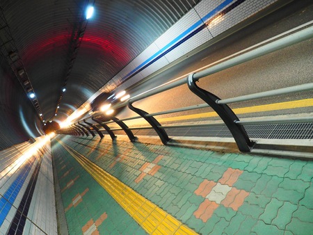 Korea Cheongju City Tunnelの写真素材