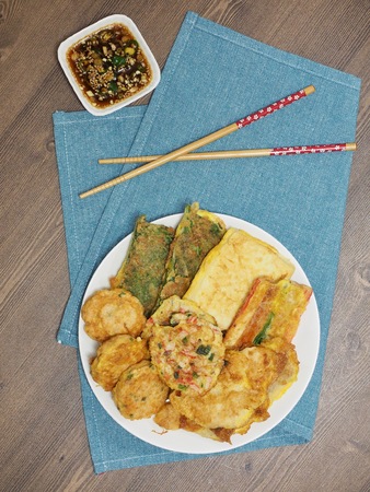 Korean food modeum jeon, Assorted Pancakesの写真素材