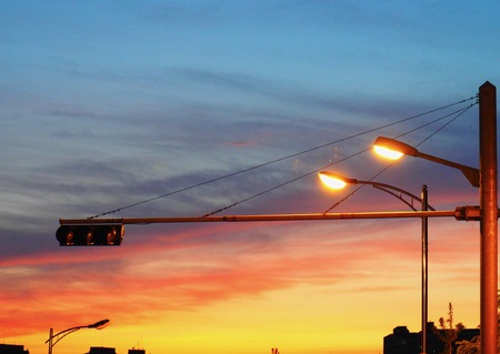 Traffic light of cityの写真素材