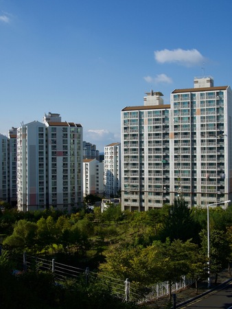 Apartment in Korea Cheongju Cityの写真素材