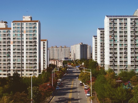 Apartment in Korea Cheongju Cityの写真素材