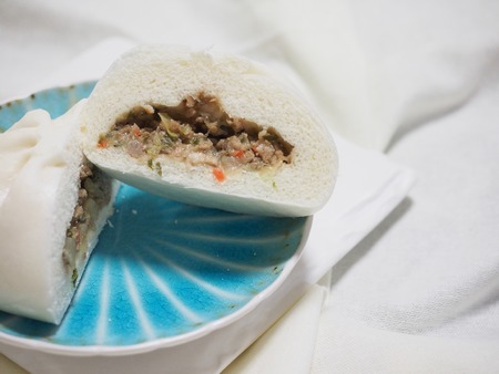 Asian food Steamed bunの写真素材