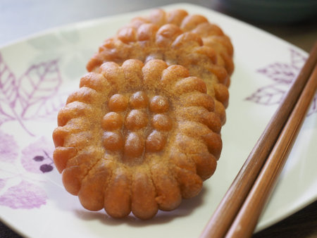 Korean traditional sweets Yakgwa, Honey Cookieの写真素材