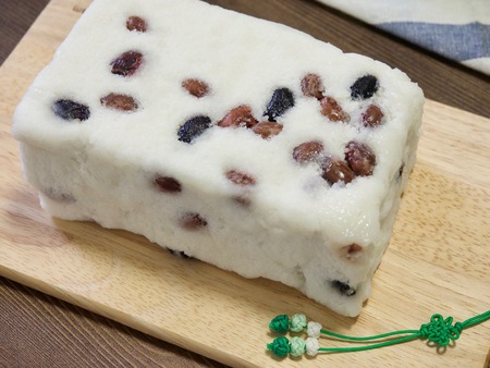 Korean food Snow White Rice Cakeの写真素材