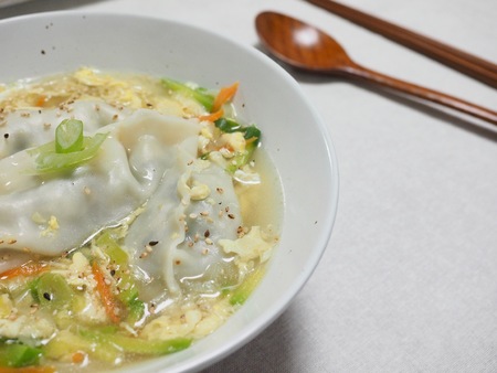 Korean food Dumpling soupの写真素材