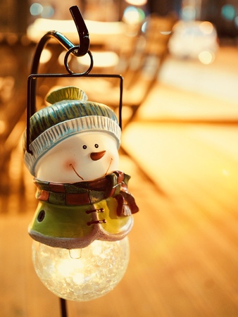 Christmas Snowman Dollの写真素材