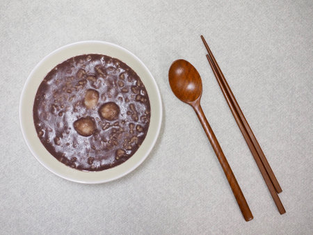 Korean food Red bean porridge