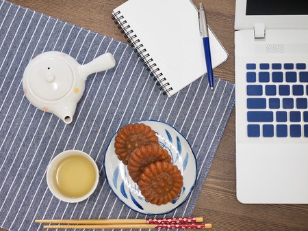 Korean traditional sweets Yakgwa, Honey Cookieの写真素材
