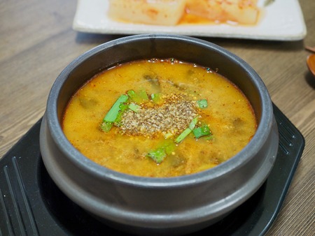 Korean food Loach soupの写真素材