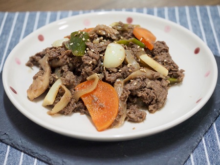 korean food bulgogiの写真素材