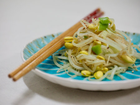 Korean food Seasoned Bean Sprouts, Mix bean sproutsの写真素材