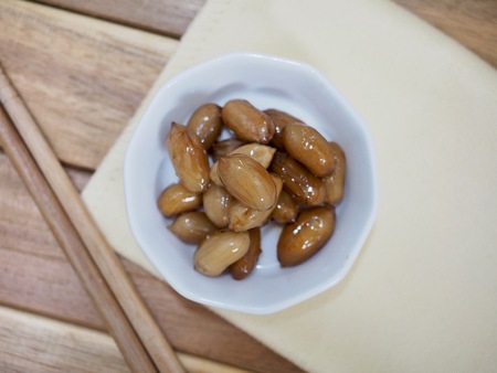 Asian food Stewed peanut and soyの写真素材