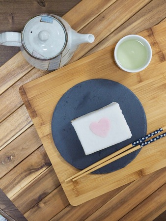 Korean food Snow White Rice Cakeの写真素材