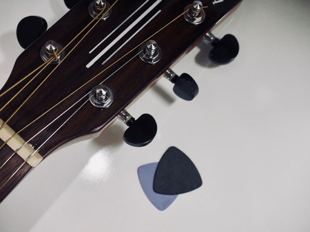 an acoustic guitar, A guitarの写真素材