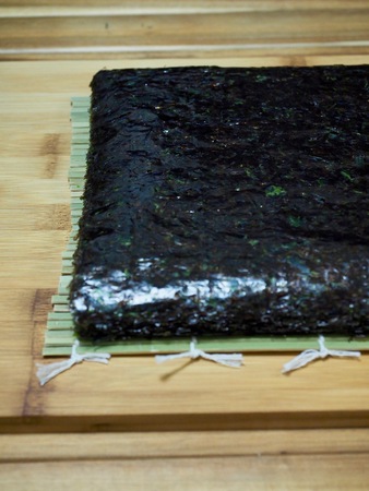 Korean food laver, seasoned laverの写真素材