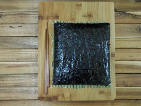 Korean food laver, seasoned laverの写真素材