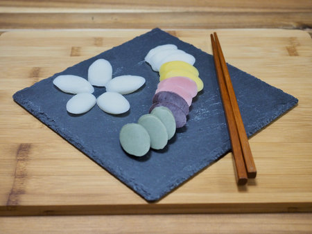 Korean food, Five colors Bar rice cake