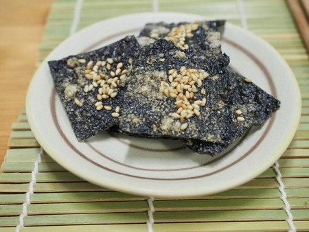 Korean food laver crackerの写真素材