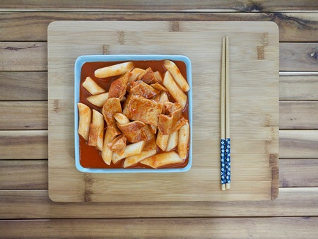 Korean Food Stir-fried Rice Cake, Tteok-bokkiの写真素材