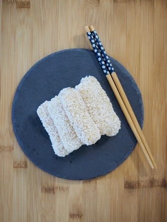 Korean traditional cookie yugwaの写真素材
