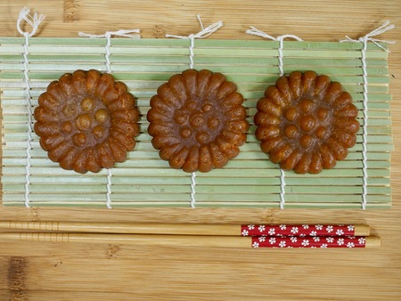Korean traditional sweets Yakgwa, Honey Cookieの写真素材